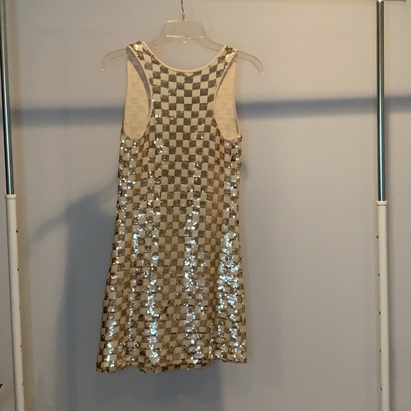 Checkered Sequence Dress - Picture 4 of 5
